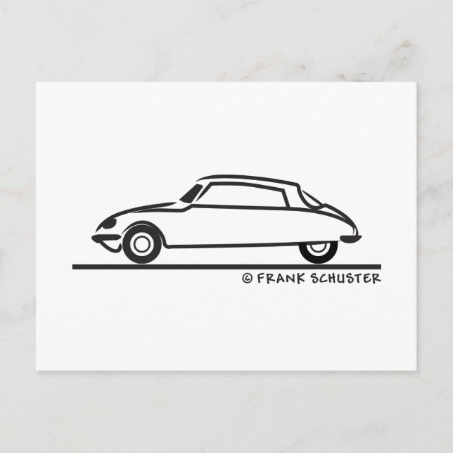 Citroën DS 21 Vykort (Framsida)