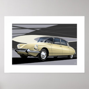 Citroen DS affischillustration Poster