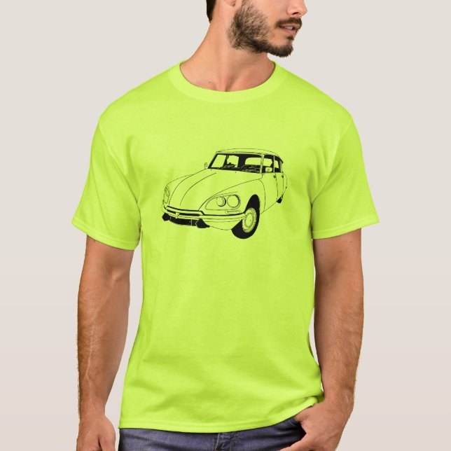 Citroen DS inspirerad T-tröja Tee (Framsida)