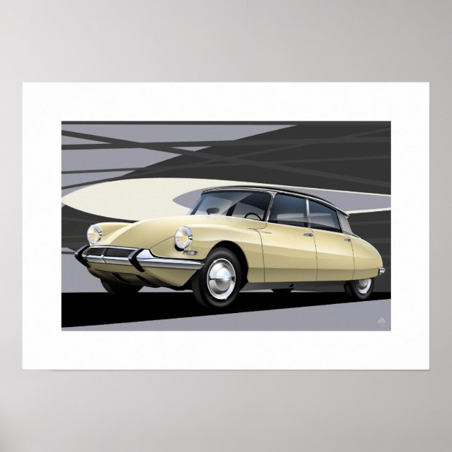Citroen DS Poster illustration (Framsidan)