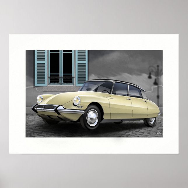 Citroen DS Poster illustration (Framsidan)