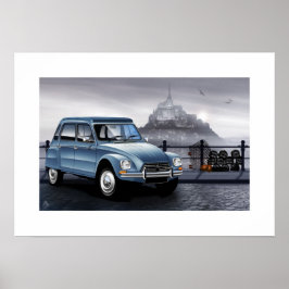 Citroen Dyane Poster illustration