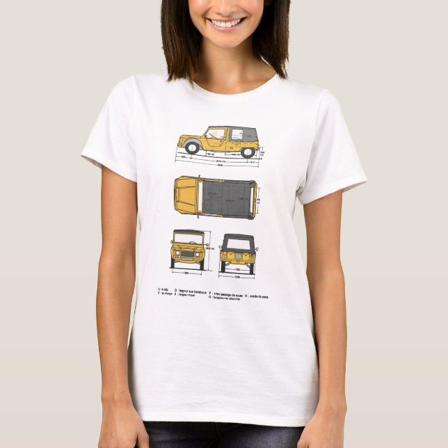 CITROEN MEHARI210 T SHIRT (Framsida)