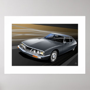 Citroen SM Art Poster
