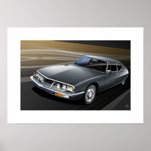 Citroen SM Poster illustration