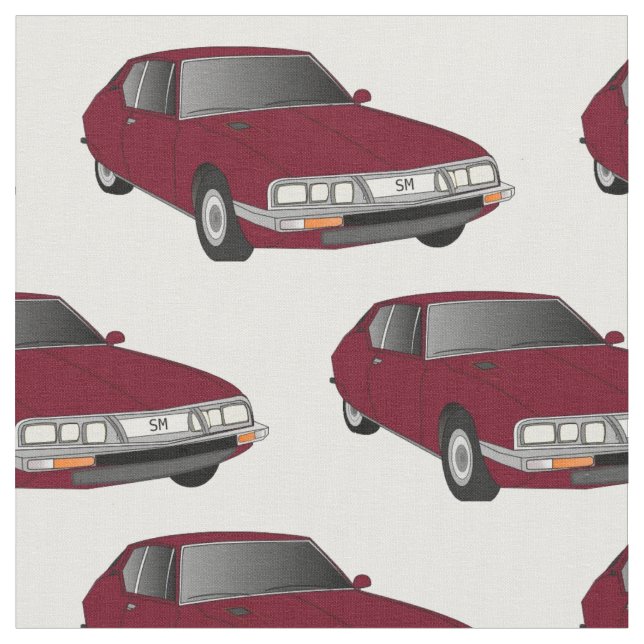 Citroen SM rödbrunt tyg (den ändrade (Närbild)