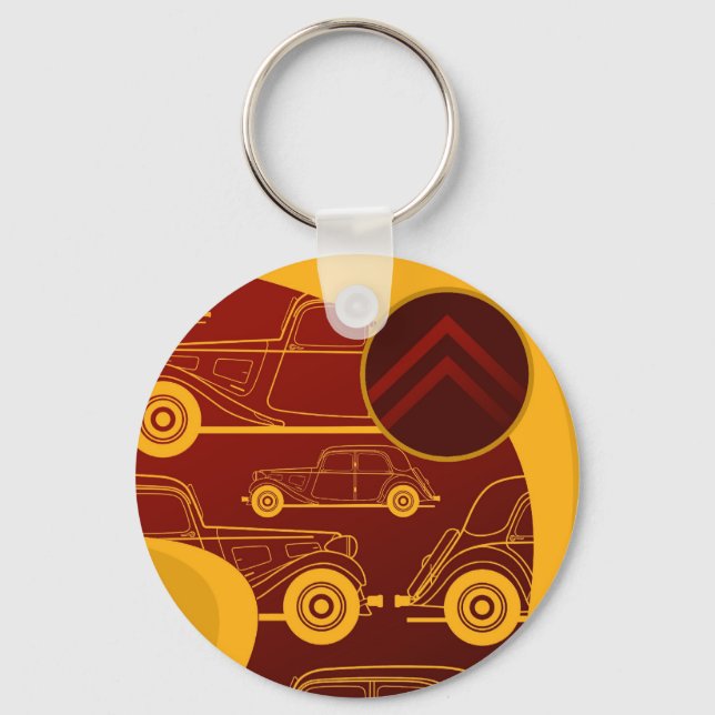 Citroen Traction Avant Keychain Nyckelring (Framsida)