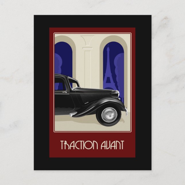 Citroen Traction Avant-vykort Vykort (Framsida)