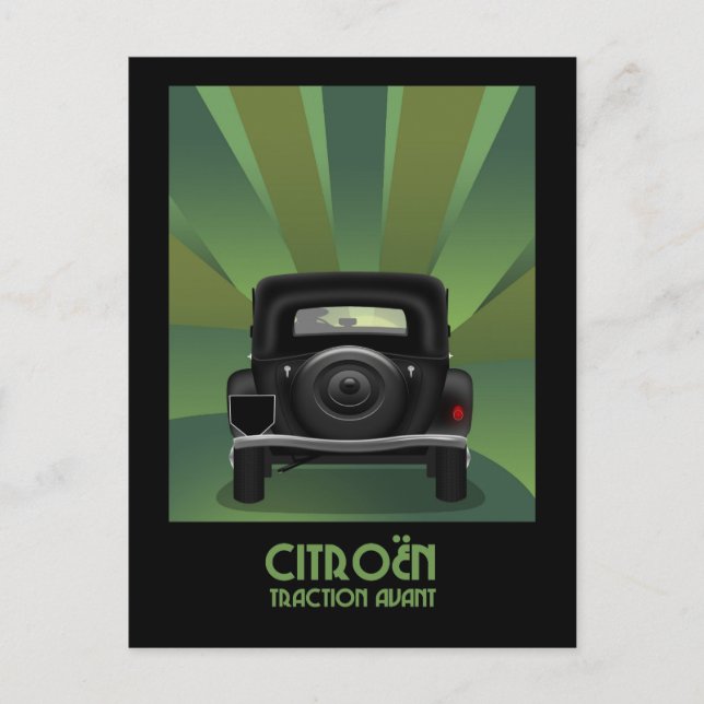 Citroen Traction Avant-vykort Vykort (Framsida)