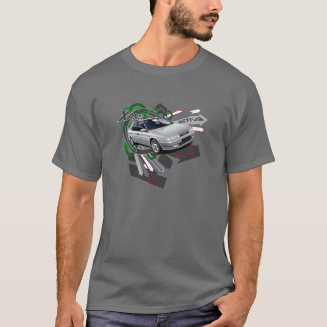 Citroen Xantia Activa illustrerad T-tröja T Shirt (Framsida)