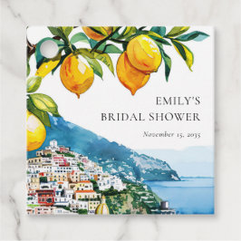 Citron Amalfi-kusten Bröllopsdusch Gåvor Etiketter