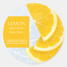 Citron Ansiktsmask Etikett