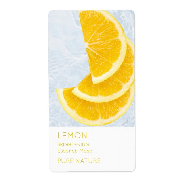 Citron Ansiktsmasksetikett Fraktsedel (Framsidan)