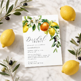 Citron Apelsin Citrus Italiensk Trädgård Bröllopsf Inbjudningar