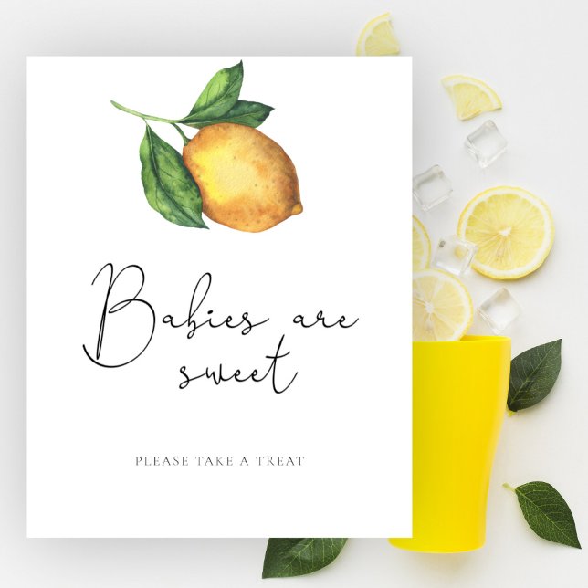 Citron baby shower Bebisar är söta Poster (Skapare uppladdad)