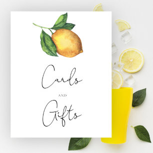 Citron baby shower-kort och presenter poster