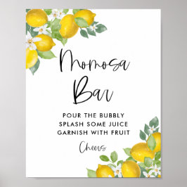Citron Baby Shower Momosa Bar skylt