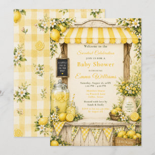 Citron Babyshower Inbjudningar