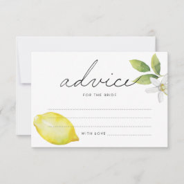 Citron, blad & blommig rådgivningskort rådkort