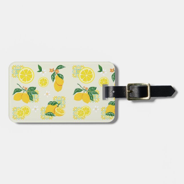 Citron Blommig Bagagebricka (Horisontell Framsida)