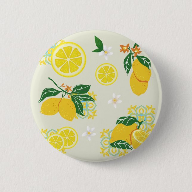 Citron Blommig Knapp (Framsida)