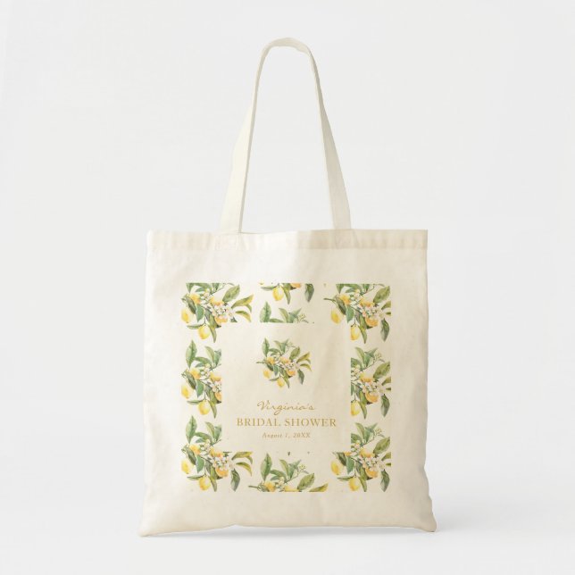 Citron Botanisk Totebag Tygkasse (Framsidan)
