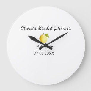 Citron bröllopsdusch modern enkel minimal rustic b stor klocka