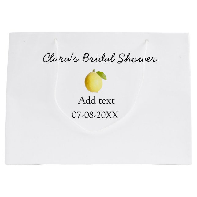 Citron bröllopsdusch modern enkel minimal rustik b (Framsidan)
