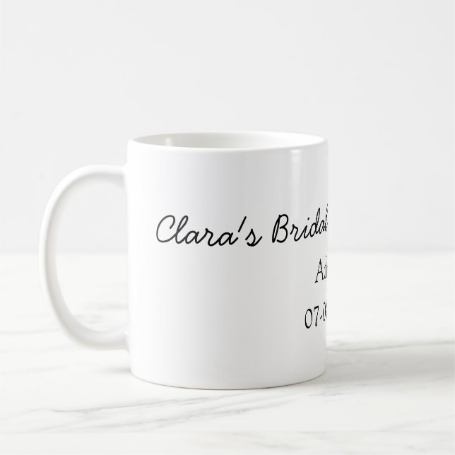 Citron bröllopsdusch modern enkel minimal rustik b kaffemugg (Vänster)