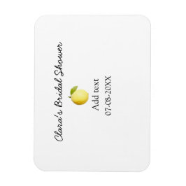 Citron bröllopsdusch modern enkel minimal rustik b magnet