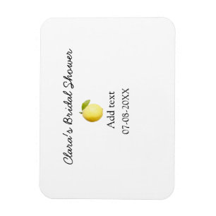 Citron bröllopsdusch modern enkel minimal rustik b magnet