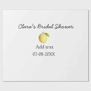 Citron bröllopsdusch modern enkel minimal rustik b presentpapper