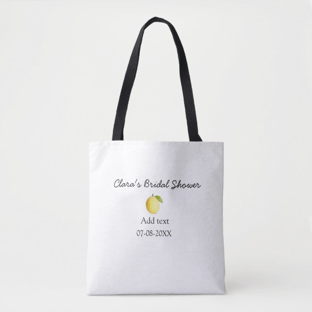 Citron bröllopsdusch modern enkel minimal rustik b tygkasse (Framsida)