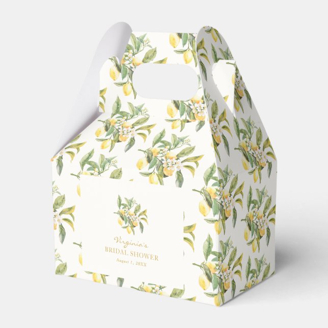 Citron Bröllopsfavoritlåda Presentaskar (Framsidan Sidan)