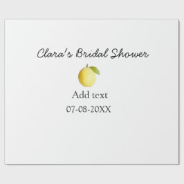 Citron bröllopsfest modern enkel minimal rustic b presentpapper