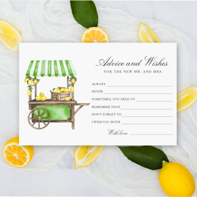 Citron Citrus - Bröllopsfest Tips och Önskningar Brevpapper (Skapare uppladdad)