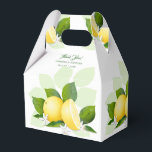 Citron Citrus Frukt Botanisk Presentaskar<br><div class="desc">Citroner med blommor inklämda i varierade gröna blad.</div>