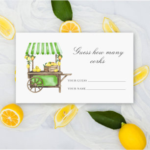 Citron citrus - gissa hur många korkar bröllopsspe tilläggskort