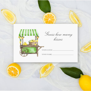 Citron citrus - gissa hur många kyssar bröllopsspe tilläggskort
