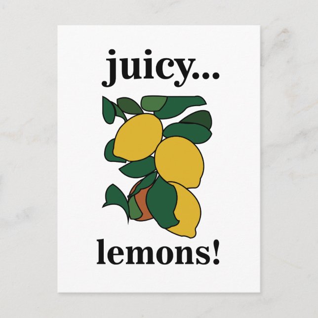 Citron Citrus Gult Frukt  Vykort (Framsida)