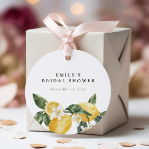 Citron Citrus Huvudpress Bröllopsdusch Gåvor Etiketter