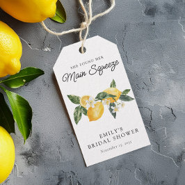 Citron Citrus Huvudpress Bröllopsdusch Presentetikett