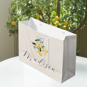 Citron Citrus Italiensk Bröllopskrift Namn Anpassa