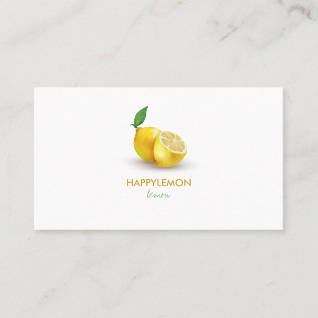 Citron Citrus Lime Enkel Aromatisk Visitkort (Framsida)