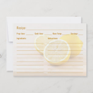 Citron Citrus Matfotografimall Med Recept Anteckningskort