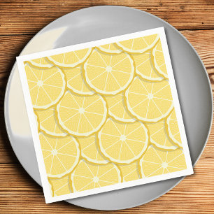 Citron Citrus Pappersservetter Italiens sommar