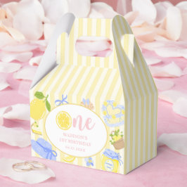 Citron Citrus Sommar Lemonad 1-års Födelsedagsfest Presentaskar