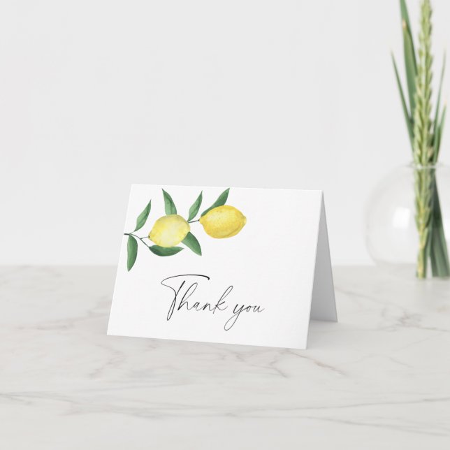 Citron citrus - Tackkort (Framsida)