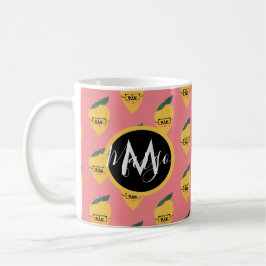 Citron Citrus Tecknad Mönster Kaffemug Kaffemugg