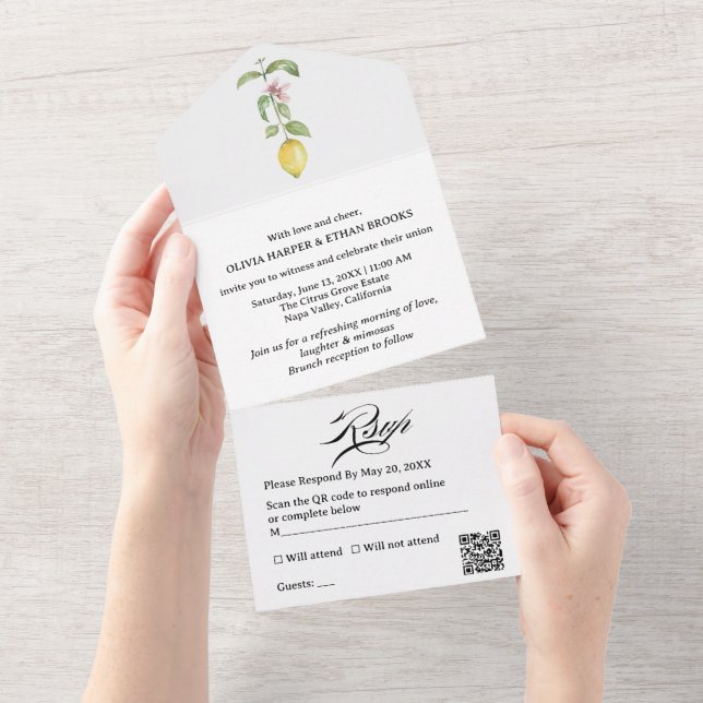 Citron Citrus tillsammans med RSVP Brunch Bröllop (Tearaway)
